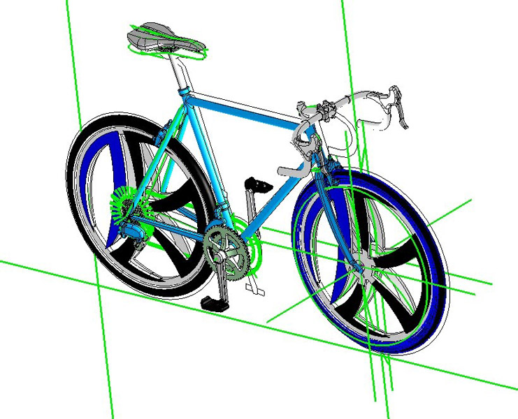 自転車の3Dモデル（木村鋳造所提供）