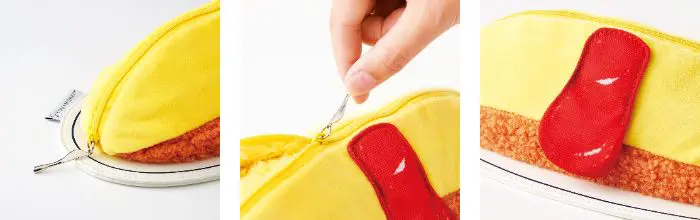 ファスナー部分はナイフのチャーム付き