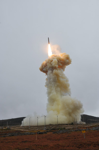 地上発射式迎撃ミサイルの発射（Image：アメリカミサイル防衛局）