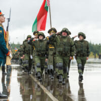 行進するベラルーシの将兵（Image：ロシア国防省）