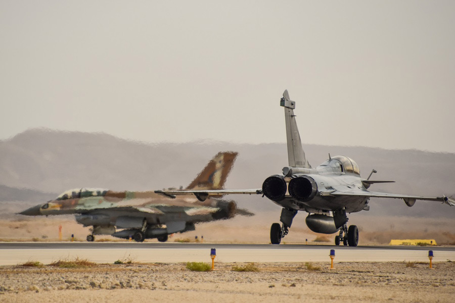 F-16Iとラファール（画像：イスラエル空軍）