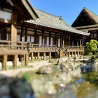 池から見た表書院（宗秀斎さん提供）