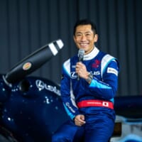 トークでの室屋選手（(c) Lexus Pathfinder Air Racing / Suguru Saito）