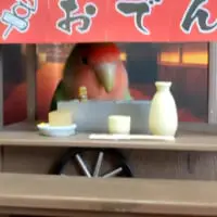客待ち中のりんごちゃん（クリッチさん提供）