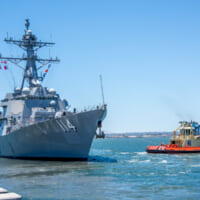 サンディエゴを出港する駆逐艦ラルフ・ジョンソン（画像：U.S.Navy）