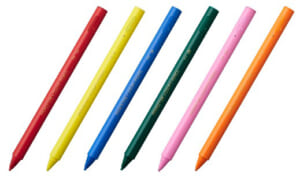 クーピーペンシルの色合いをイメージする6色展開