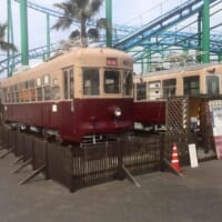 「かしいかえん シルバニアガーデン」で展示中の西鉄北九州線車両（てっしぃ〜さん提供）