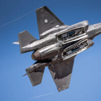 ウエポンベイを開いて飛行するF-35A（画像：オランダ空軍）