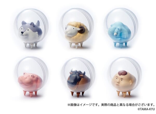 オオカミ、ヒツジ、ゾウ、カバ、ヌー、ニンゲンの全6種