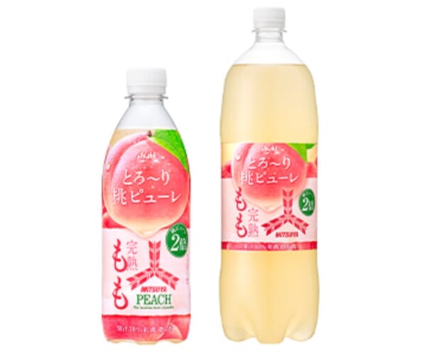 完熟桃ピューレを従来品の2倍使用「三ツ矢完熟もも」発売