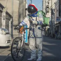 配達員アポロくん（宇宙飛行士の日常さん提供）