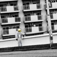 集合住宅のアポロくん（宇宙飛行士の日常さん提供）