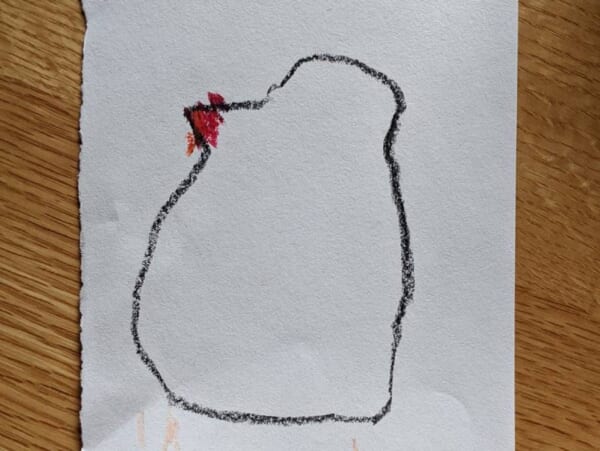これぞ前衛芸術？3歳児が描いた文鳥の絵に7万いいね