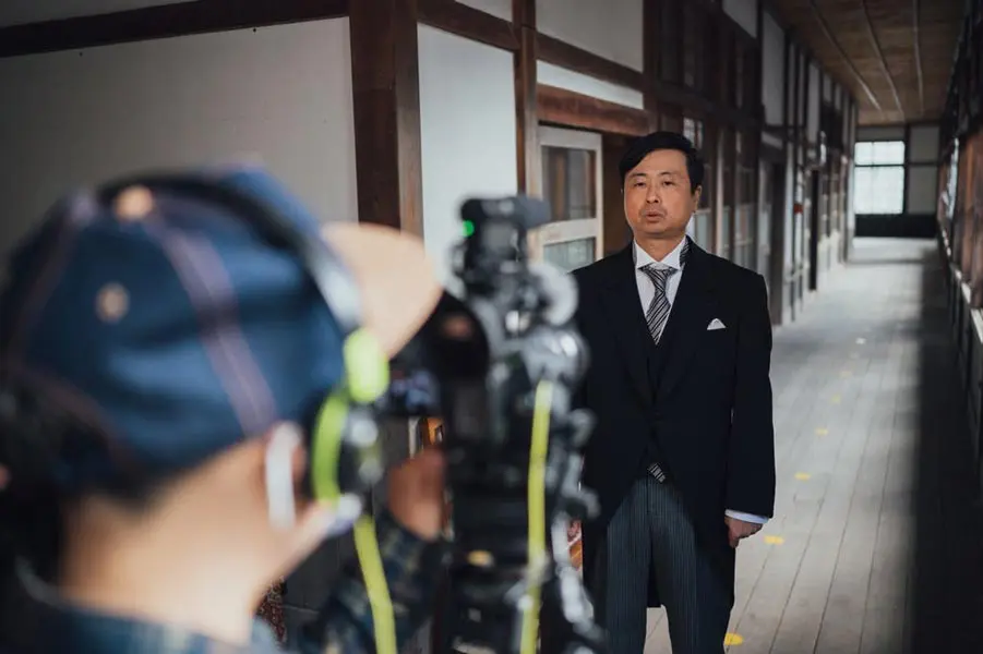 映画「ヒゲの校長」での河本準一さん