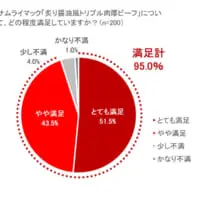 95％が満足