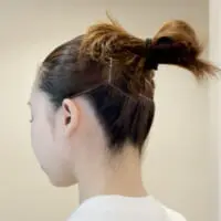 ※画像は見えやすいように毛先をまとめています。