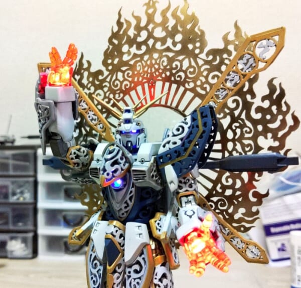 ガンプラ彫師が明鏡止水の境地で「不動明王ゴッドガンダム」を彫った件。