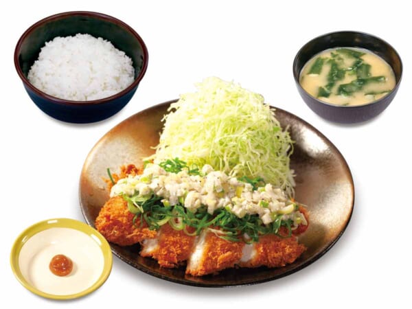 レモン風味のねぎ塩ロースかつ定食（税込690円）
