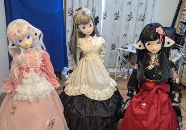 左からメイドロボ「ちろ」「ましろ」「ちや」（A_sayさん提供）