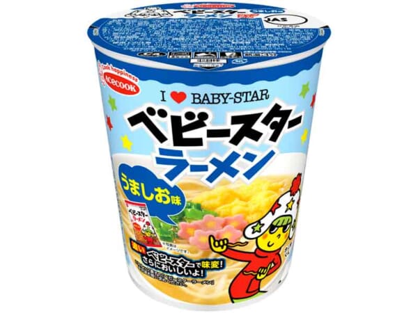 ベビースターラーメン カップめん うましお味