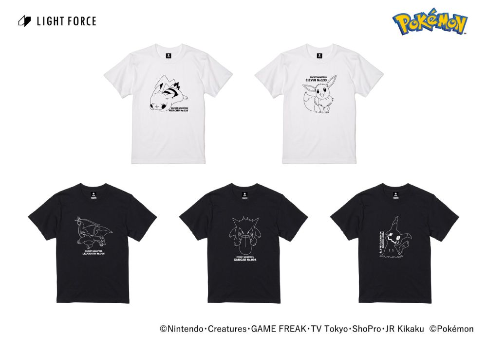 Tシャツは種類サイズともに5種類で展開。