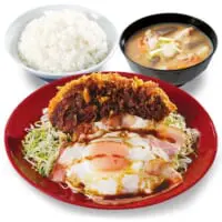 「ベーコンエッグソースカツ定食」（税込869円）