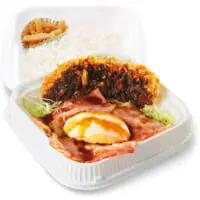 ベーコンエッグソースカツ弁当（税込853円）