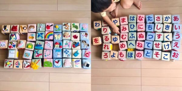 「捨てるから最後に見て」90時間かけた手作りのひらがなブロックに絶賛の声