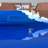 「なみのり」を使った海の移動。