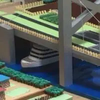 吊り橋にした結果、サントアンヌ号が通れるようになった