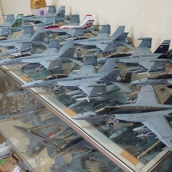 ずらりと並んだF/A-18E/FとEA-18G（78式組長さん提供）