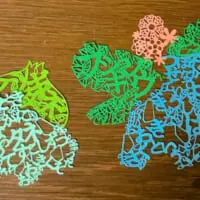 繊細で美しいポケモンの切り絵アート　書かれているのは図鑑の説明文