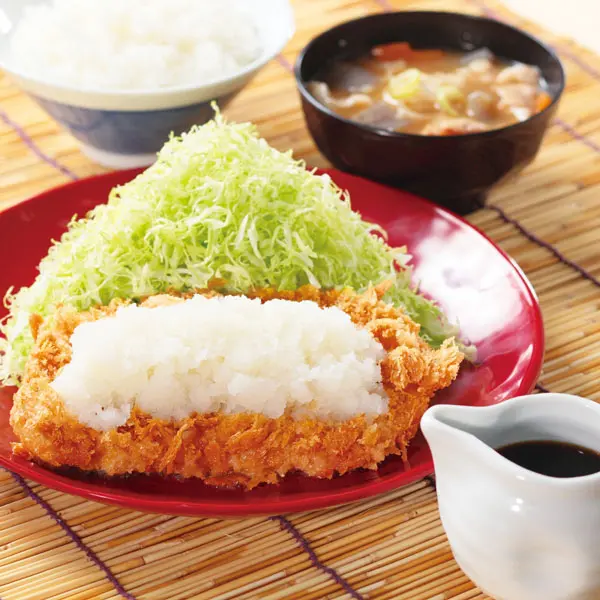 おろしカツ定食　120gロース　＜ごはん・とん汁(小)付＞