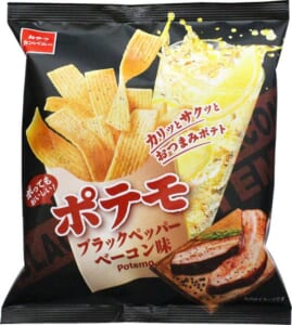 おつまみ系菓子「ポテモ」から新フレーバー「ブラックペッパーベーコン味」発売