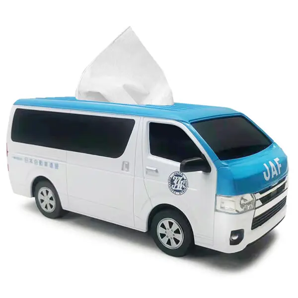 ティッシュケース トヨタハイエース JAF（日本自動車連盟）Ver　アップ