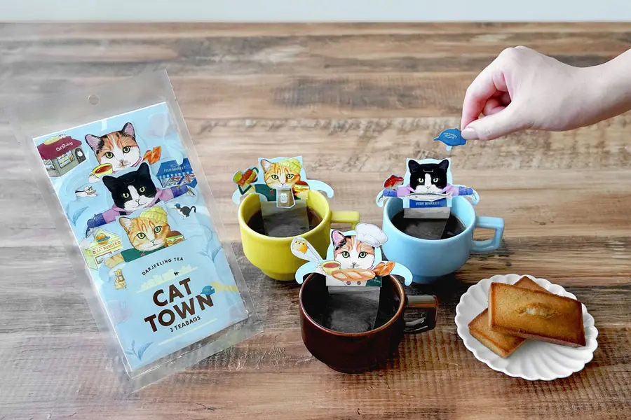 着せ替えできるネコ型ティーバッグ 「キャットタウン（ダージリン）」が新発売