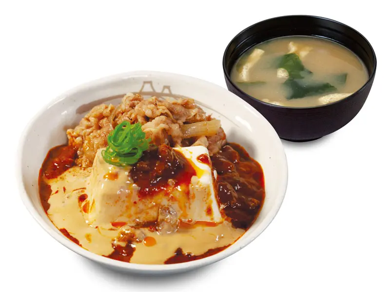 富士山豆腐の胡麻だれ麻婆コンボ牛めし