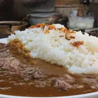 その姿はまるでカレーの海に浮かぶアイランド