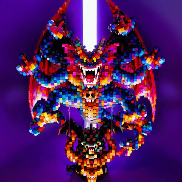 レゴブロックでドラクエ2「破壊神シドー」召喚　邪神の像まで再現