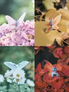 切り紙のポケモンが自然と融合　木花に溶け込み美しいアートに