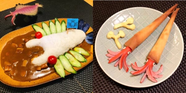 アノマロカリスや直角貝がかわいい料理に！美大生の母の手作りメニューに反響