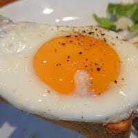 残ったもう1つの目玉焼きはトーストに