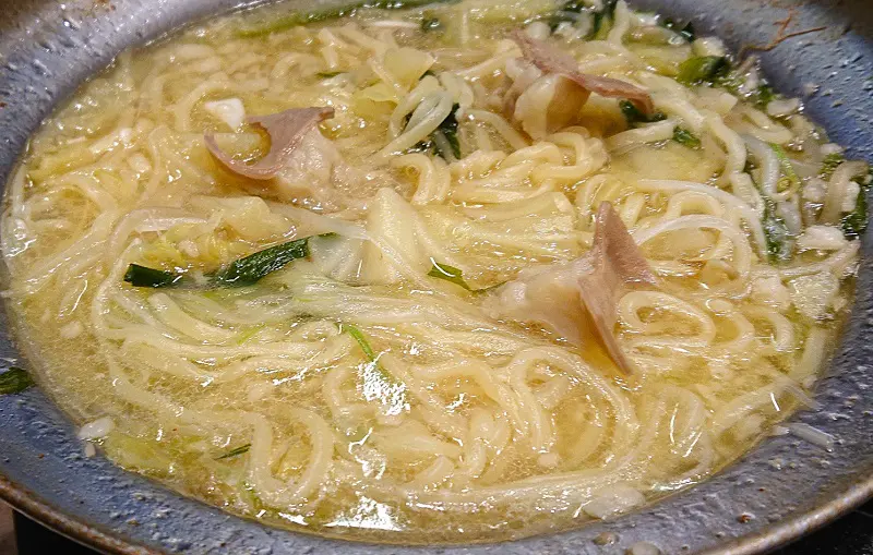 弱火にして10秒ほど煮て完成