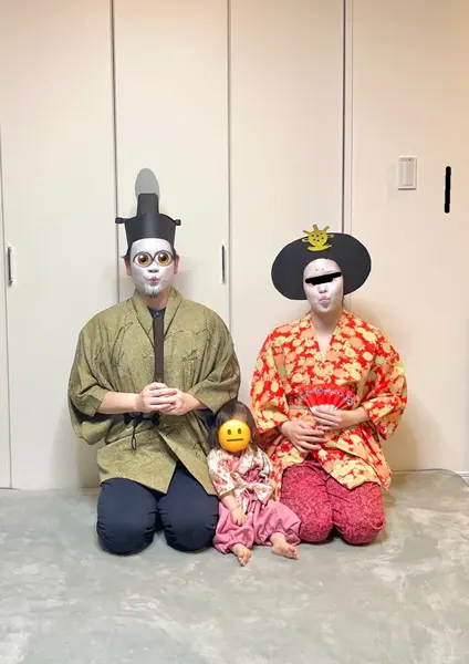 ふたり並んでおちょぼ口