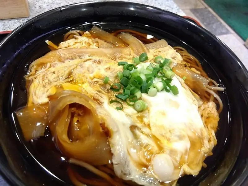 「かんぴょうの卵とじ」を蕎麦に