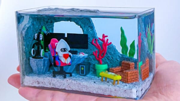 ゲッソーの暮らしぶりをイメージ　粘土とレジンで作られたおしゃれなジオラマ