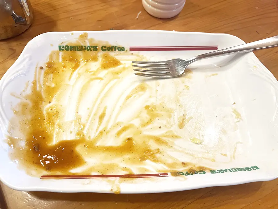 コメダ珈琲のあんかけスパを完食