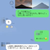 静岡県民にLINEでどちらが富士山か聞いてみた