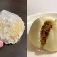樹脂粘土でできている「食べられない肉まん」と「食べられる肉まん」