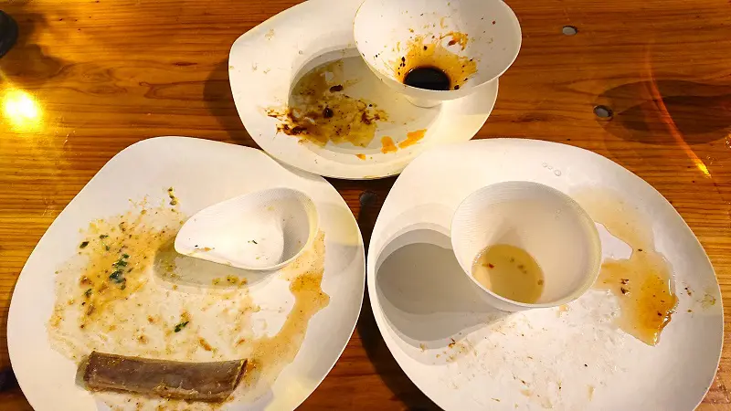 試食メニューをすべて完食